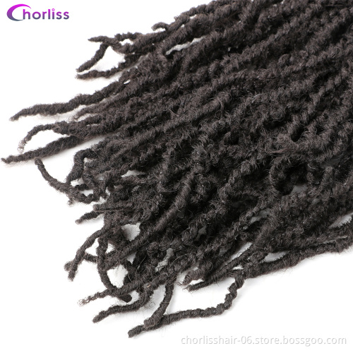 Wholesale 22''10 Strands Goddess Braided Curly Faux Locs Nu Soft Locs Crochet Braids Afro Synthetic Hair Crochet Braiding